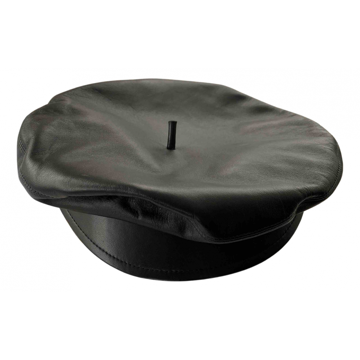 Leather beret Dior Black size S 